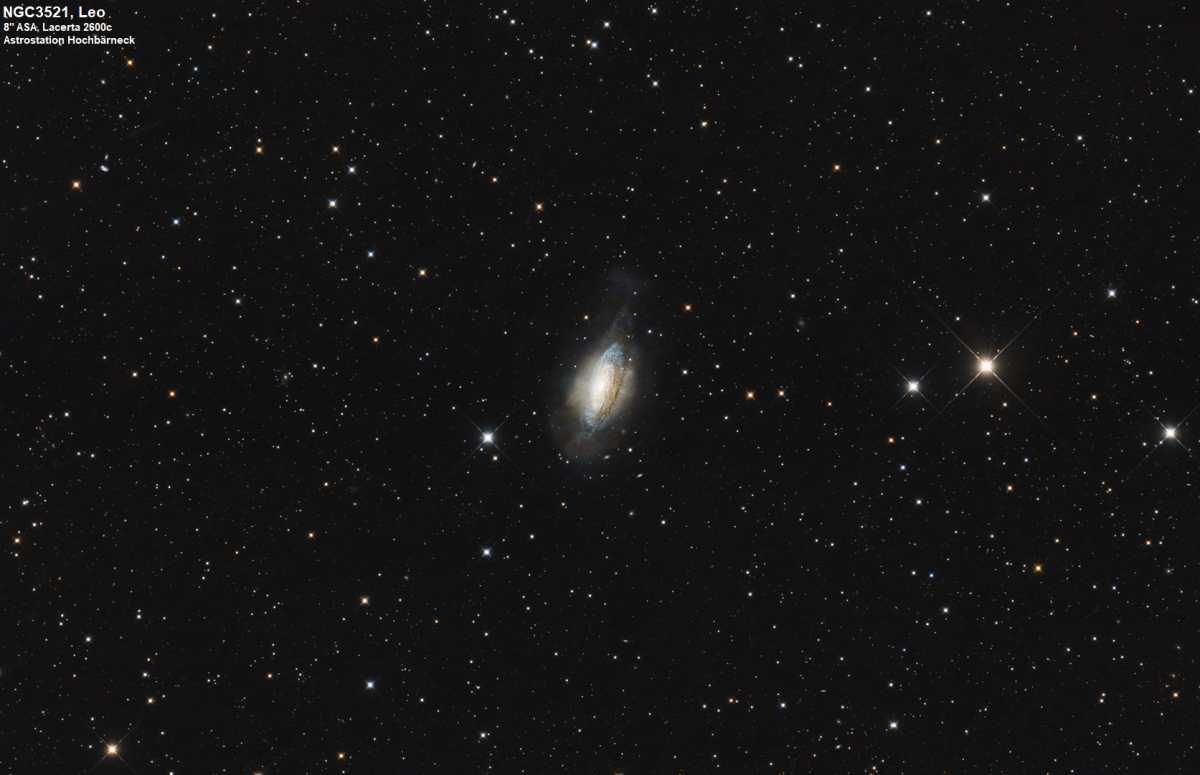 NGC3521 eine Spiralgalaxie im Sternbild Löwe