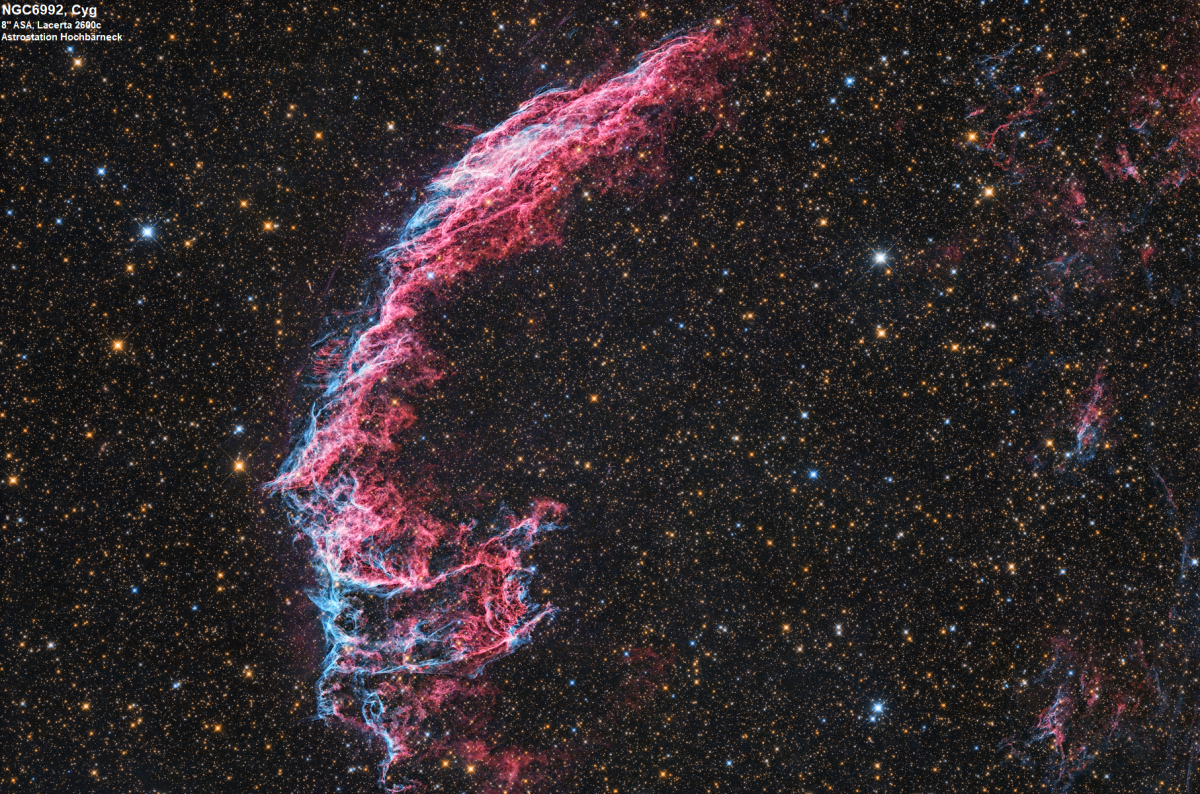 NGC6992 u. NGC6995 der östliche Cirrusnebel im Schwan