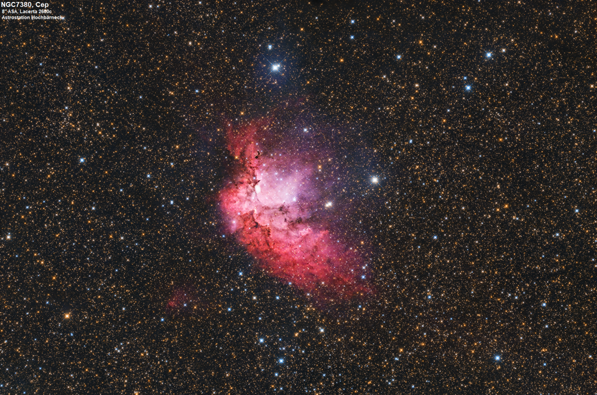 NGC7380, der Zauberernebel im Sternbild Kepheus