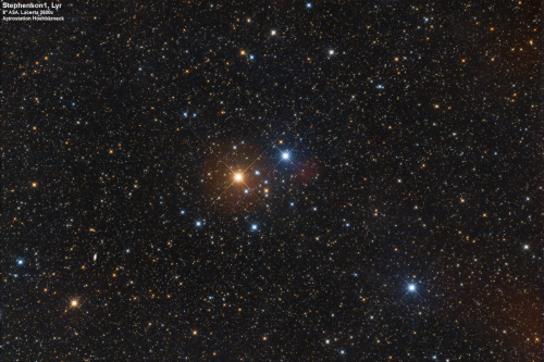 Stephenson1 ein offener Sternhaufen im Sternbild Leier