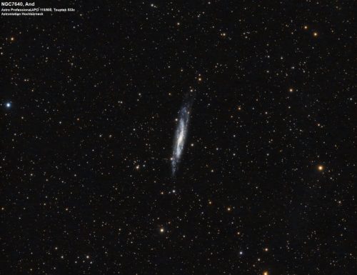 NGC7640, eine Galaxie im Sternbild Andromeda. Entfernung 30 Mio. Lichtjahre